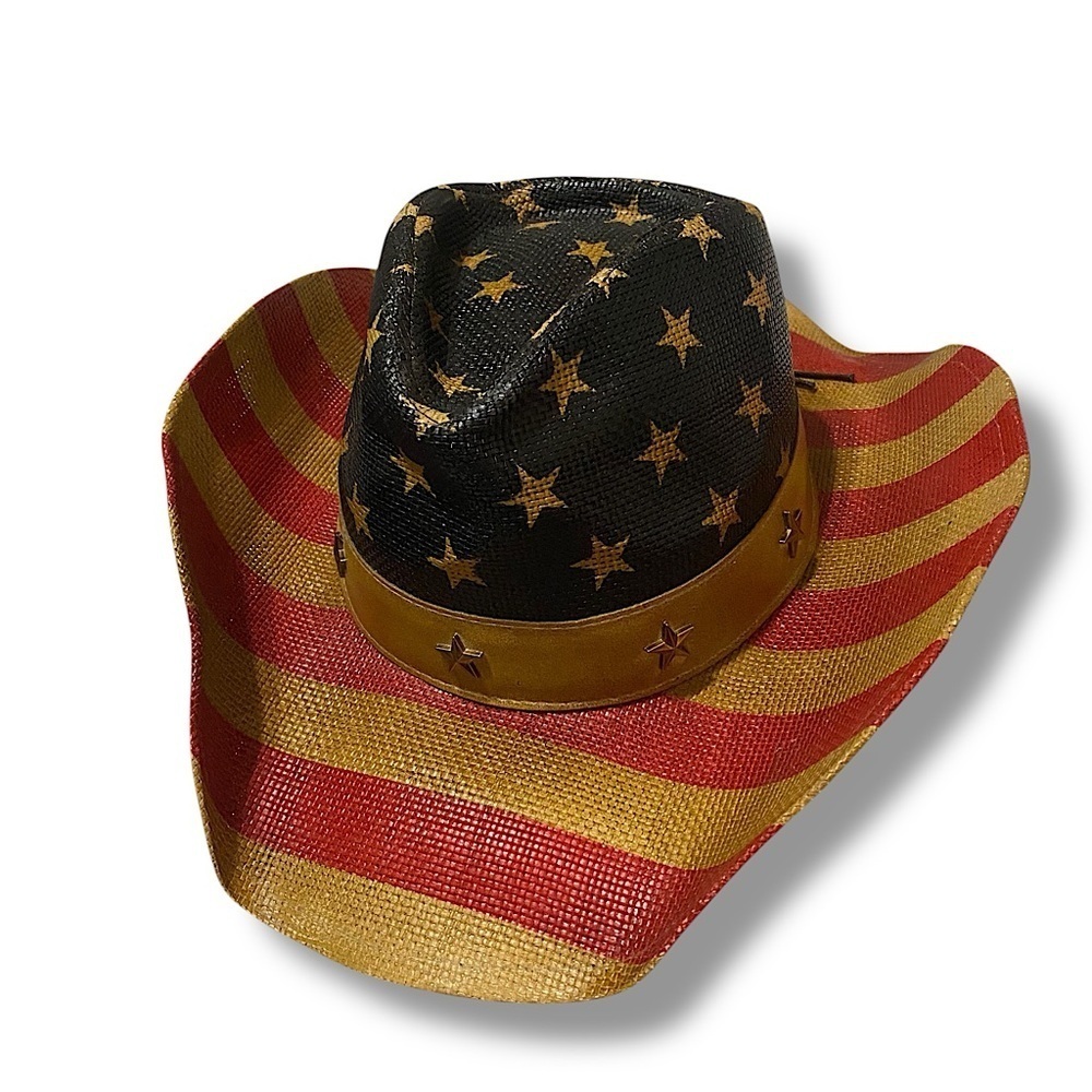 Milani Straw Western Hat Stars/Stripes